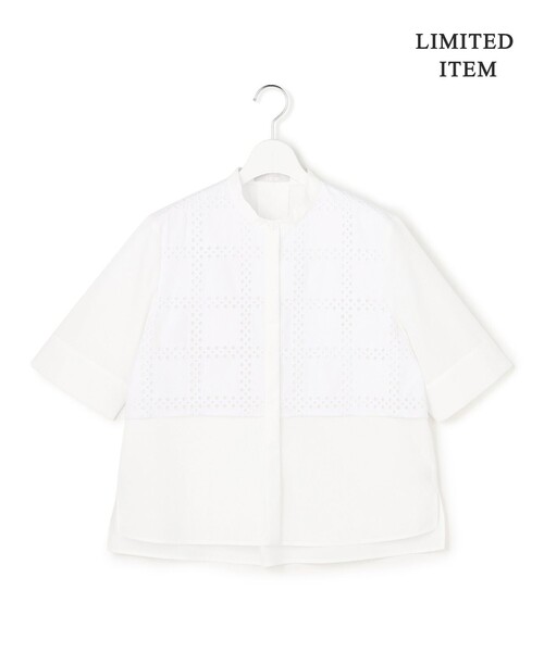 ICB(アイシービー)の「レースコンビクロップドシャツ(シャツ/ブラウス・レディース・ブラック系/アイボリー系・0/6/4/2)」の8枚目の写真