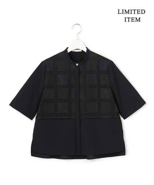 ICB(アイシービー)の「レースコンビクロップドシャツ(シャツ/ブラウス・レディース・ブラック系/アイボリー系・0/6/4/2)」の9枚目の写真