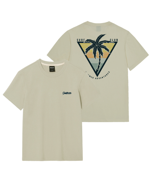 OKSTAR（オクスター）の「カリフォルニアヤシの木の半袖（Tシャツ/カットソー・レディース・ホワイト/グレー/クリーム/ライトグレー/ライトベージュ・SMALL/MEDIUM/LARGE/X-LARGE/2XL/3XL/4XL）」の6枚目の写真