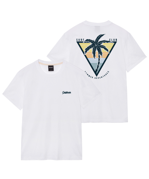 OKSTAR（オクスター）の「カリフォルニアヤシの木の半袖（Tシャツ/カットソー・レディース・ホワイト/グレー/クリーム/ライトグレー/ライトベージュ・SMALL/MEDIUM/LARGE/X-LARGE/2XL/3XL/4XL）」の9枚目の写真