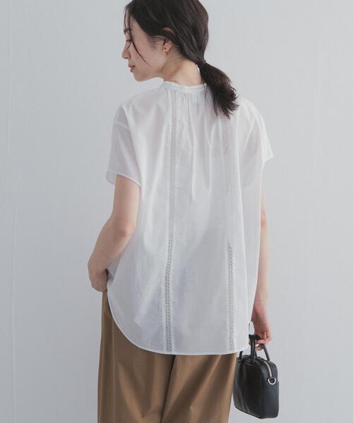 URBAN RESEARCH DOORS（アーバンリサーチドアーズ）の「コットンレース切替ブラウス（シャツ/ブラウス・レディース・ブラック/オフホワイト/グレー系その他・FREE）」の9枚目の写真