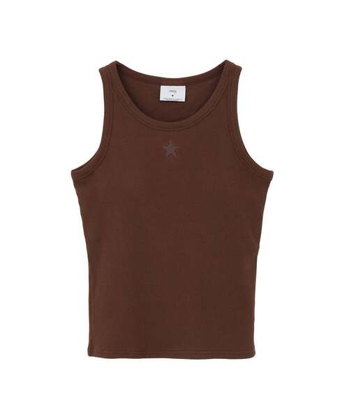 CONVERSE TOKYO(コンバーストウキョウ)の「PADDED RIBBED TANK TOP(タンクトップ・レディース・ホワイト/グレー/ブラウン/ブラック・FREE)」の4枚目の写真