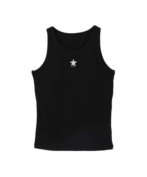 CONVERSE TOKYO(コンバーストウキョウ)の「PADDED RIBBED TANK TOP(タンクトップ・レディース・ホワイト/グレー/ブラウン/ブラック・FREE)」の2枚目の写真