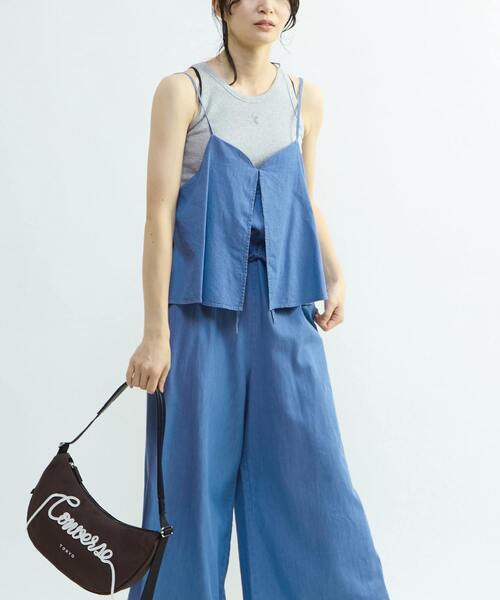 CONVERSE TOKYO(コンバーストウキョウ)の「PADDED RIBBED TANK TOP(タンクトップ・レディース・ホワイト/グレー/ブラウン/ブラック・FREE)」の19枚目の写真