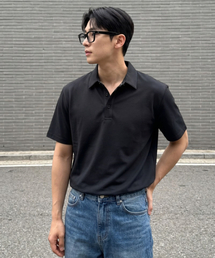 UNDEROFF（アンダーオフ）の「クールフィット UVカットカラーTシャツ ブラック（ポロシャツ）」