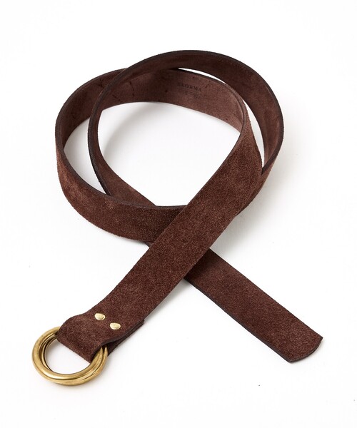 BEORMA LEATHER COMPANY（ベオーマレザーカンパニー）の「【BEORMA/ベオーマ】スエードリングベルト/B0209（ベルト・メンズ・ダークブラウン/ブラック・M/L）」の2枚目の写真