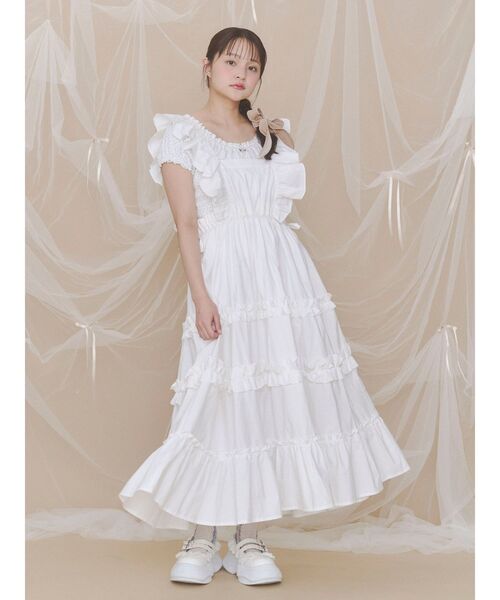 merry jenny（メリージェニー）の「おめかしエプロンワンピース（ワンピース・レディース・ネイビー/オフホワイト/その他1・FREE）」の17枚目の写真