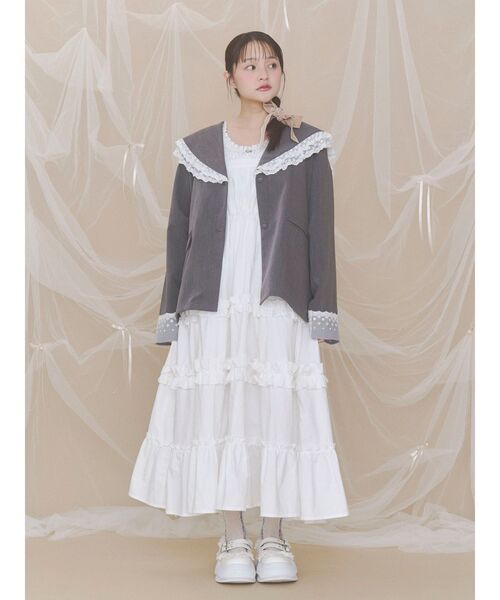 merry jenny（メリージェニー）の「おめかしエプロンワンピース（ワンピース・レディース・ネイビー/オフホワイト/その他1・FREE）」の19枚目の写真