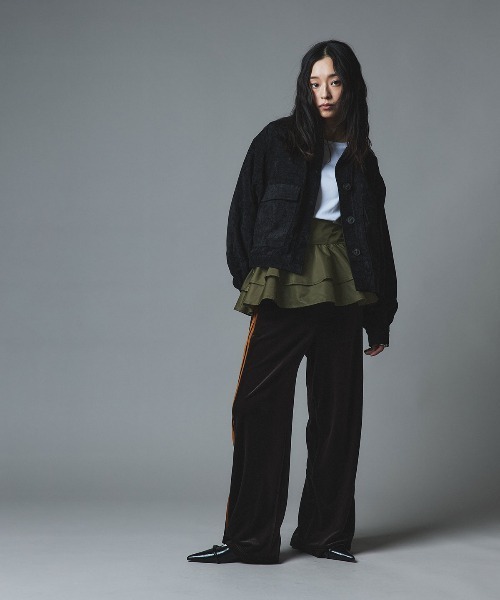 W:Huku(フーク)の「【W:Huku / ナイロンオックス】ペプラム ビスチェ / Nylon Oxford Peplum Bustier(ベスト・レディース・ライトベージュ・FREE)」の13枚目の写真