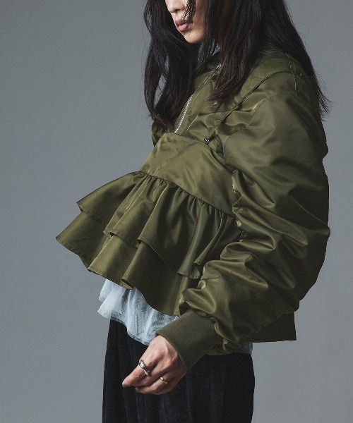 W:Huku(フーク)の「【W:Huku / ナイロンオックス】ペプラム ビスチェ / Nylon Oxford Peplum Bustier(ベスト・レディース・ライトベージュ・FREE)」の17枚目の写真