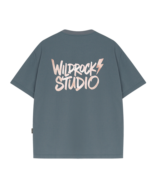 WILDROCK(ワイルドロック)の「ウォーターカラーライトニング クールコットンオーバーサイズ半袖Tシャツ(Tシャツ/カットソー・メンズ・ブルー/チャコール/イエロー/ピンク/スカイブルー/ホワイト/ブラック・LARGE/MEDIUM/SMALL)」の5枚目の写真