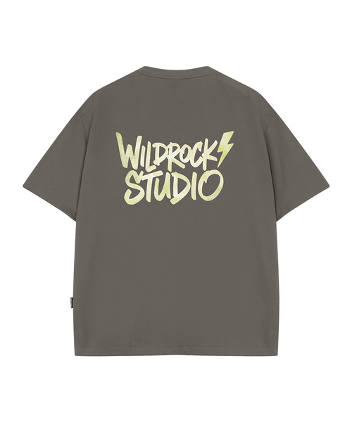 WILDROCK(ワイルドロック)の「ウォーターカラーライトニング クールコットンオーバーサイズ半袖Tシャツ(Tシャツ/カットソー・メンズ・ブルー/チャコール/イエロー/ピンク/スカイブルー/ホワイト/ブラック・LARGE/MEDIUM/SMALL)」の3枚目の写真