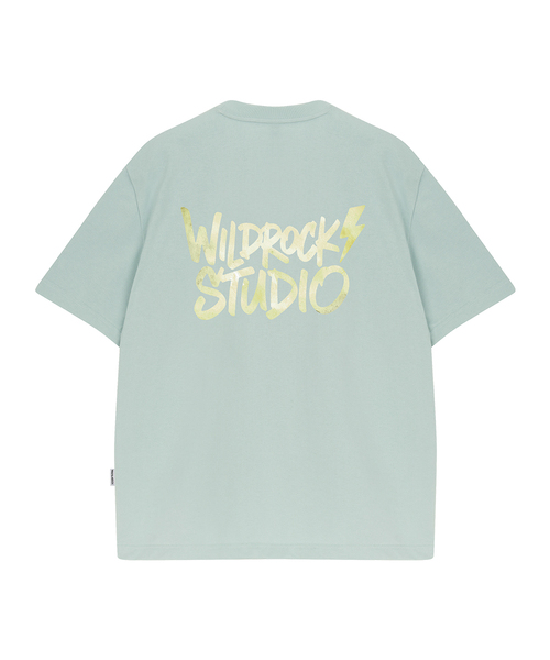 WILDROCK(ワイルドロック)の「ウォーターカラーライトニング クールコットンオーバーサイズ半袖Tシャツ(Tシャツ/カットソー・メンズ・ブルー/チャコール/イエロー/ピンク/スカイブルー/ホワイト/ブラック・LARGE/MEDIUM/SMALL)」の4枚目の写真