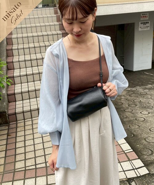 Remind me and forever（リマインドミーアンドフォーエバー）の「【@_misato____】上品シアーWボタンブラウス（シャツ/ブラウス・レディース・ダークブラウン/アイボリー/モカ/ブルー/ブラック・FREE）」の5枚目の写真