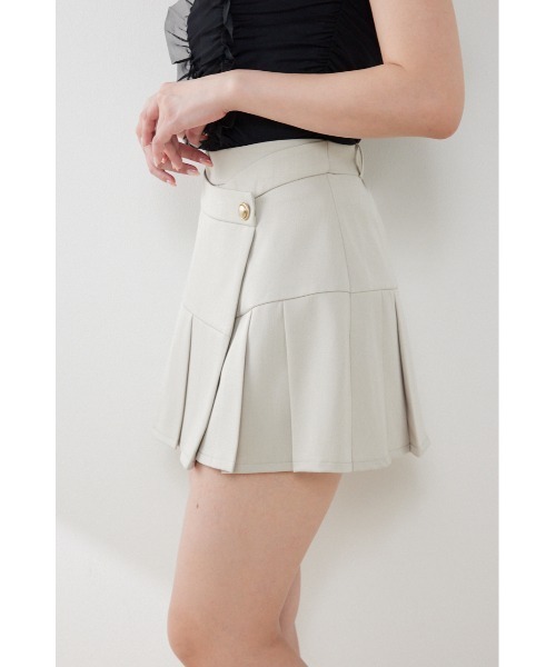 rienda（リエンダ）の「ラップベルトミニスコートショートパンツ　夏服（スカート・レディース・ライトブラック/ライトピンク/ベージュ・MEDIUM/SMALL/X-SMALL）」の7枚目の写真