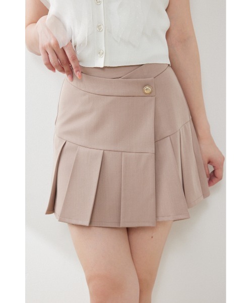 rienda（リエンダ）の「ラップベルトミニスコートショートパンツ　夏服（スカート・レディース・ライトブラック/ライトピンク/ベージュ・MEDIUM/SMALL/X-SMALL）」の19枚目の写真