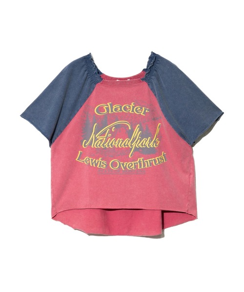 CUBE SUGAR(キューブシュガー)の「CUBE SUGAR/キューブシュガー 21/-天竺パウダー加工ベルスリーブPO(Tシャツ/カットソー・レディース・チャコールグレー/ピンク・FREE)」の4枚目の写真