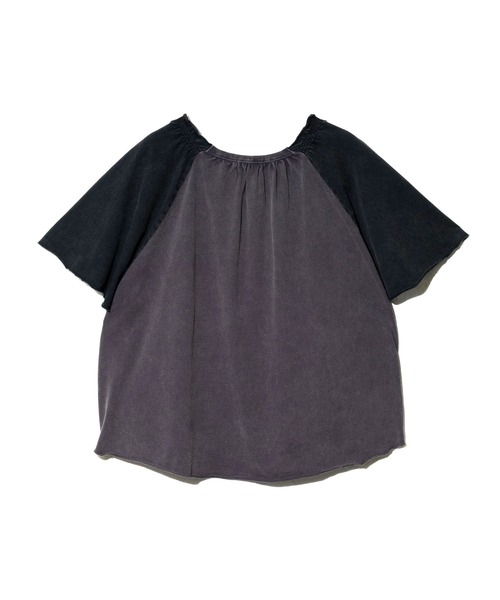 CUBE SUGAR(キューブシュガー)の「CUBE SUGAR/キューブシュガー 21/-天竺パウダー加工ベルスリーブPO(Tシャツ/カットソー・レディース・チャコールグレー/ピンク・FREE)」の11枚目の写真