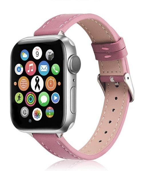 Fun & Daily(ファンアンドデイリー)の「F&D : PUナロー・Apple Watch Band(デジタル腕時計・レディース・ブラウン/ピンク/ブラック・44/40)」の4枚目の写真