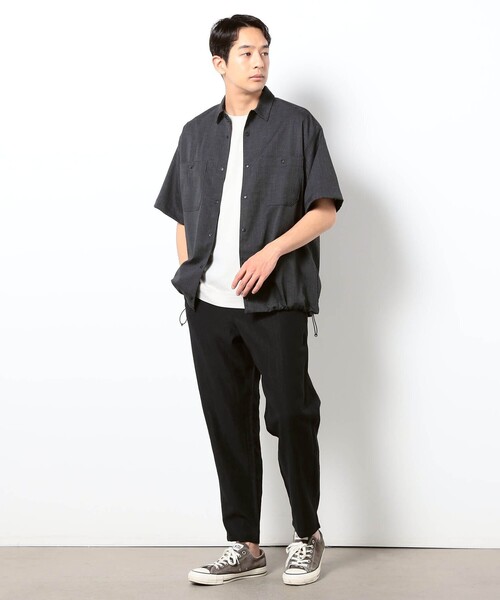 Grand PARK(グランドパーク)の「リネン混テーパードイージーパンツ(その他パンツ・メンズ・ブラック/カーキ/ダークブラウン・L/M)」の8枚目の写真