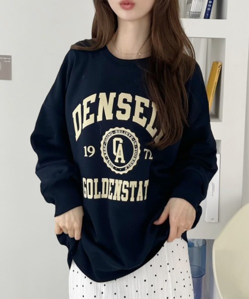 Ada.（エイダ）の「カレッジ フロッキー ロゴ ビッグ スウェット プルオーバー（Tシャツ/カットソー・レディース・ネイビー/杢グレー/ワインレッド・FREE）」の12枚目の写真