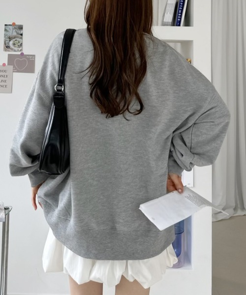 Ada.（エイダ）の「カレッジ フロッキー ロゴ ビッグ スウェット プルオーバー（Tシャツ/カットソー・レディース・ネイビー/杢グレー/ワインレッド・FREE）」の20枚目の写真