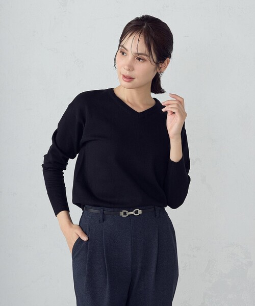 COMME CA ISM(コムサイズム)の「スライドフックベルト(1.0cm幅)(ベルト・レディース・ブラウン/ブラック/ライトグレー・FREE)」の6枚目の写真