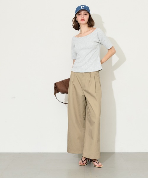 coca(coca)(コカ)の「【西山茉希様着用】ワイドタックチノパンツ(その他パンツ・レディース・ブラウン/ベージュ・L/M)」の17枚目の写真