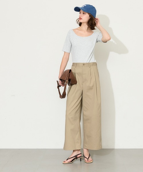 coca(coca)(コカ)の「【西山茉希様着用】ワイドタックチノパンツ(その他パンツ・レディース・ブラウン/ベージュ・L/M)」の19枚目の写真