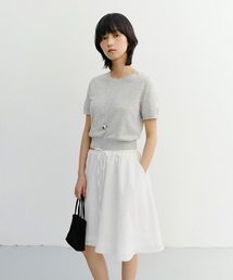 UNISEX LINEN CREWNECK KNIT_UDSW6B128_MELANGE GREY
