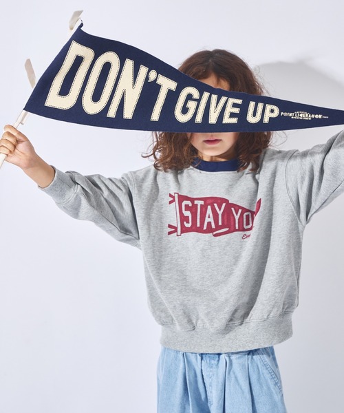 ever closet（エバークローゼット）の「【ヨレ知らず】主役になる グラフィック裏毛トレーナー（スウェット・キッズ・ネイビー/オフホワイト/サックスブルー/ピンク/グレー系その他/グリーン系その他/レッド系その他/グレー系その他2・90cm/100cm/110cm/120cm/130cm/140cm/150cm）」の12枚目の写真