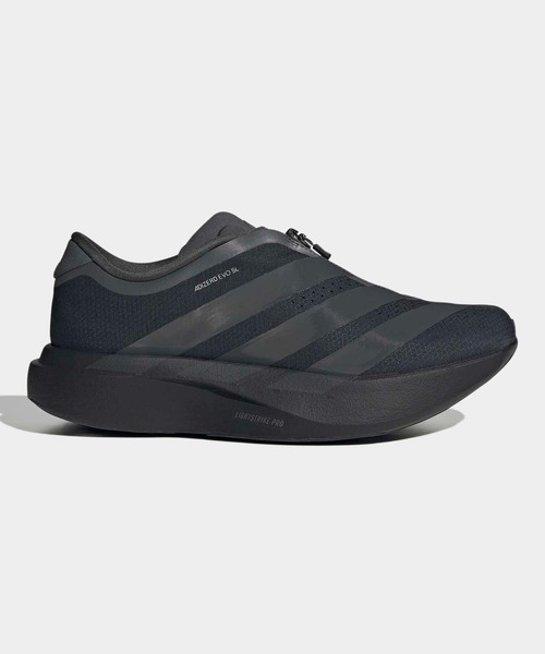 adidas(アディダス)の「アディゼロ EVO SL ジップ / Adizero EVO SL ZIP / ランニングシューズ / アディダス adidas(スニーカー・レディース・ブラック・22.0cm/22.5cm/23.0cm/23.5cm/24.0cm/24.5cm/25.0cm/25.5cm/26.0cm)」の1枚目の写真