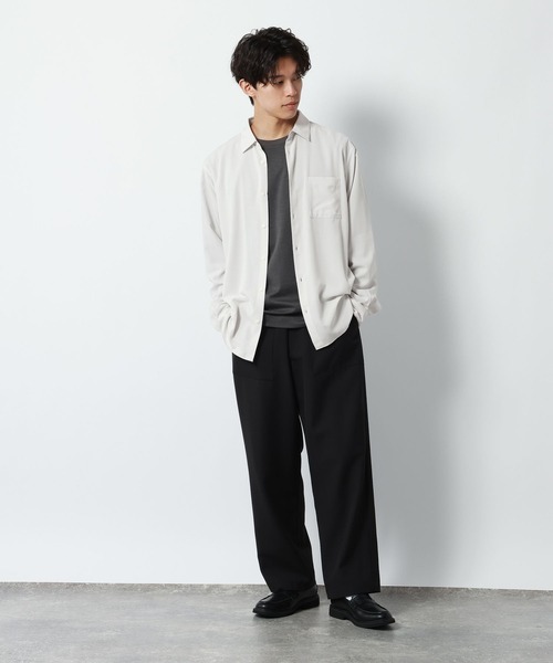 GLOBAL WORK(グローバルワーク)の「サラサマレギュラーシャツ/長袖/680676(シャツ/ブラウス・メンズ・ネイビー/チャコールグレー/ボルドー/グレイッシュブルー/グレイッシュベージュ/グレー系その他・X-LARGE/LARGE/MEDIUM/SMALL)」の16枚目の写真