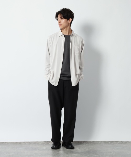 GLOBAL WORK(グローバルワーク)の「サラサマレギュラーシャツ/長袖/680676(シャツ/ブラウス・メンズ・ネイビー/チャコールグレー/ボルドー/グレイッシュブルー/グレイッシュベージュ/グレー系その他・X-LARGE/LARGE/MEDIUM/SMALL)」の17枚目の写真