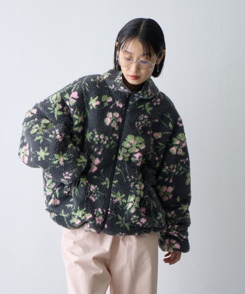 CIAOPANIC TYPY(チャオパニックティピー)の「【WEB限定】2WAYリバーシブル撥水ナイロンボアブルゾン(ブルゾン・レディース・ブラック/ベージュ/ブルー/カーキ・ONE SIZE)」の5枚目の写真