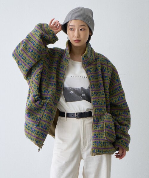 CIAOPANIC TYPY(チャオパニックティピー)の「【WEB限定】2WAYリバーシブル撥水ナイロンボアブルゾン(ブルゾン・レディース・ブラック/ベージュ/ブルー/カーキ・ONE SIZE)」の8枚目の写真