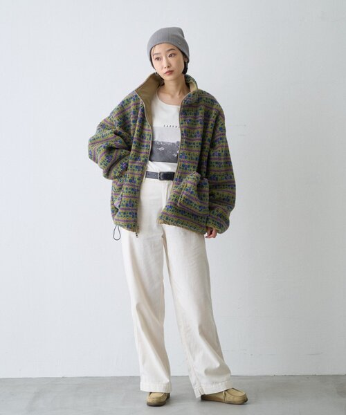 CIAOPANIC TYPY(チャオパニックティピー)の「【WEB限定】2WAYリバーシブル撥水ナイロンボアブルゾン(ブルゾン・レディース・ブラック/ベージュ/ブルー/カーキ・ONE SIZE)」の10枚目の写真