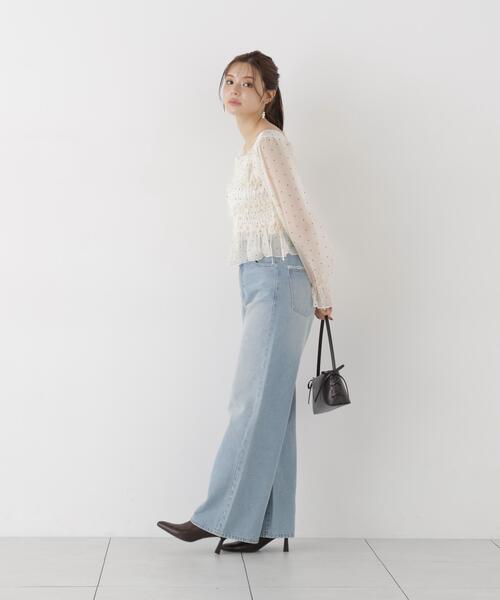 PROPORTION BODY DRESSING(プロポーションボディドレッシング)の「<a>シャーリングフリルキャンディースリーブブラウス / 1216210906(シャツ/ブラウス・レディース・ホワイト系その他/グレー/ピンク・FREE)」の15枚目の写真