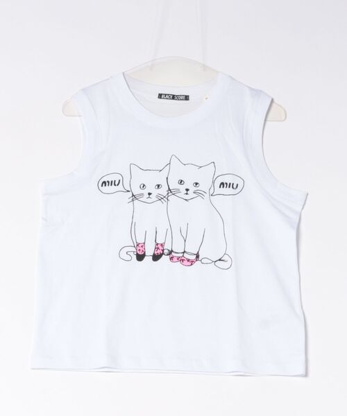 BLACK SCORE(ブラックスコア)の「BLACK SCORE / MIU MIU CATS TANK(ブラックスコア ミウミウキャットタンクトップ)(Tシャツ/カットソー・レディース・ホワイト・36)」の13枚目の写真