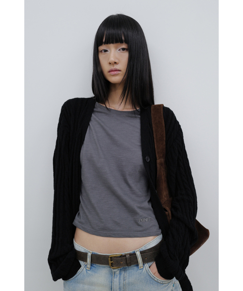DEINET(ダイニット)の「DEINET CABLE CARDIGAN IN BLACK(カーディガン/ボレロ・レディース・その他・FREE)」の1枚目の写真