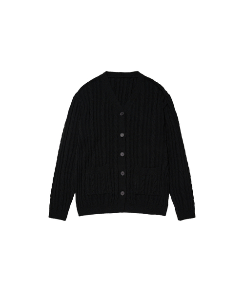DEINET(ダイニット)の「DEINET CABLE CARDIGAN IN BLACK(カーディガン/ボレロ・レディース・その他・FREE)」の2枚目の写真