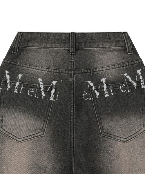 MUCENT(ムセント)の「ビンテージ染めデニムウォッシュパンツ(デニムパンツ・レディース・ブラック・MEDIUM/SMALL)」の6枚目の写真