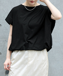 《追加2/接触冷感》フレンチタックスリーブ ドロストTシャツ