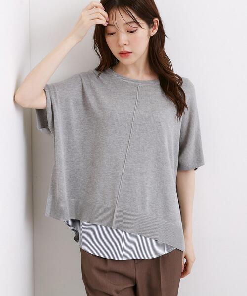 grove(グローブ)の「【体系カバー◎】ニット×インナーシャツタンクSET(その他トップス・レディース・ブラック/グレー/グリーン・02/04/03/01/05)」の4枚目の写真