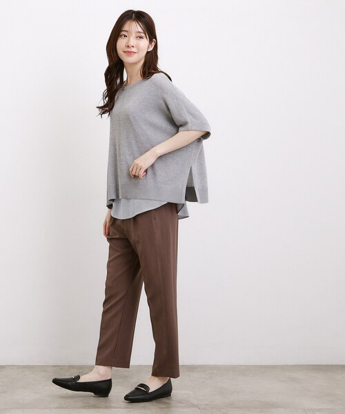 grove(グローブ)の「【体系カバー◎】ニット×インナーシャツタンクSET(その他トップス・レディース・ブラック/グレー/グリーン・02/04/03/01/05)」の6枚目の写真