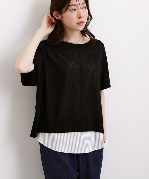 grove(グローブ)の「【体系カバー◎】ニット×インナーシャツタンクSET(その他トップス・レディース・ブラック/グレー/グリーン・02/04/03/01/05)」の11枚目の写真