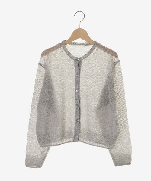 le.coeur blanc(ルクールブラン)の「シアーモヘヤクルーネックカーデ(カーディガン/ボレロ・レディース・グレー/ピンク/ベージュ・38)」の10枚目の写真