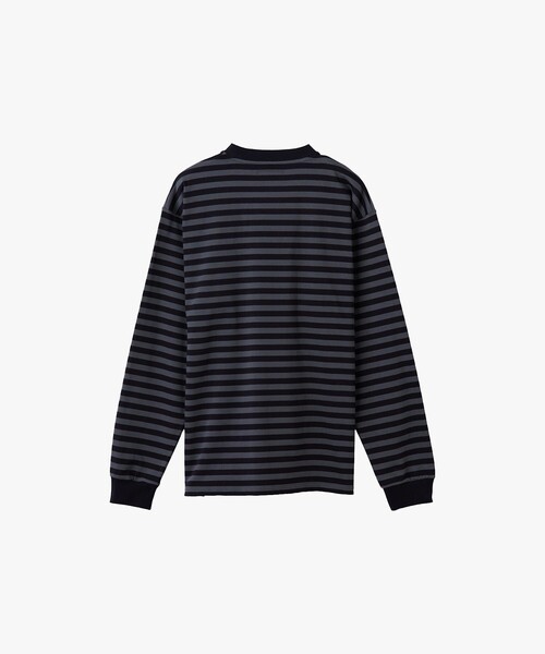 agnes b.(アニエスベー)の「メンズ 細ボーダー コットン 長袖 Tシャツ(Tシャツ/カットソー・メンズ・グレー系その他・1/2/3)」の6枚目の写真