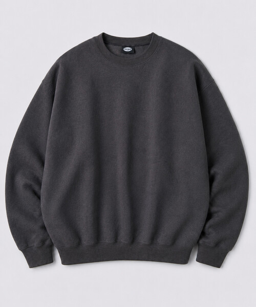 FREAK'S STORE(フリークスストア)の「限定商品 12oz ヘビーウェイト リラックスシルエット クルーネックスウェット(スウェット・メンズ・ブラック/グレイッシュベージュ/ネイビー/ブラウン/杢グレー/イエロー/サックスブルー/アッシュグレー/スミクロ・SMALL/MEDIUM/LARGE/X-LARGE)」の17枚目の写真