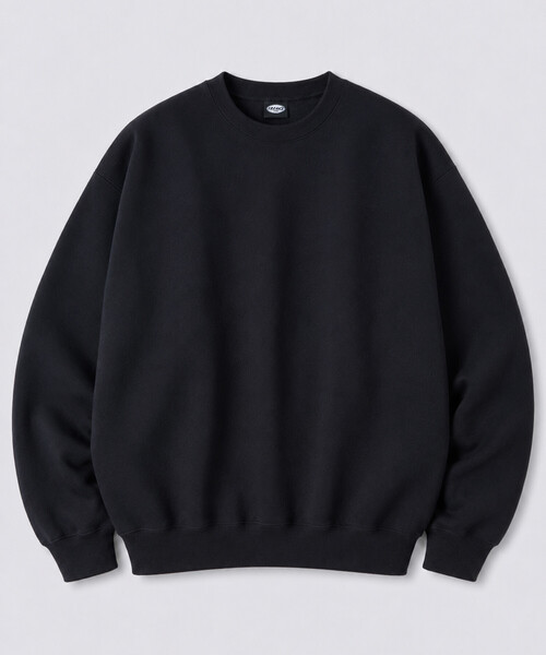 FREAK'S STORE(フリークスストア)の「限定商品 12oz ヘビーウェイト リラックスシルエット クルーネックスウェット(スウェット・メンズ・ブラック/グレイッシュベージュ/ネイビー/ブラウン/杢グレー/イエロー/サックスブルー/アッシュグレー/スミクロ・SMALL/MEDIUM/LARGE/X-LARGE)」の19枚目の写真